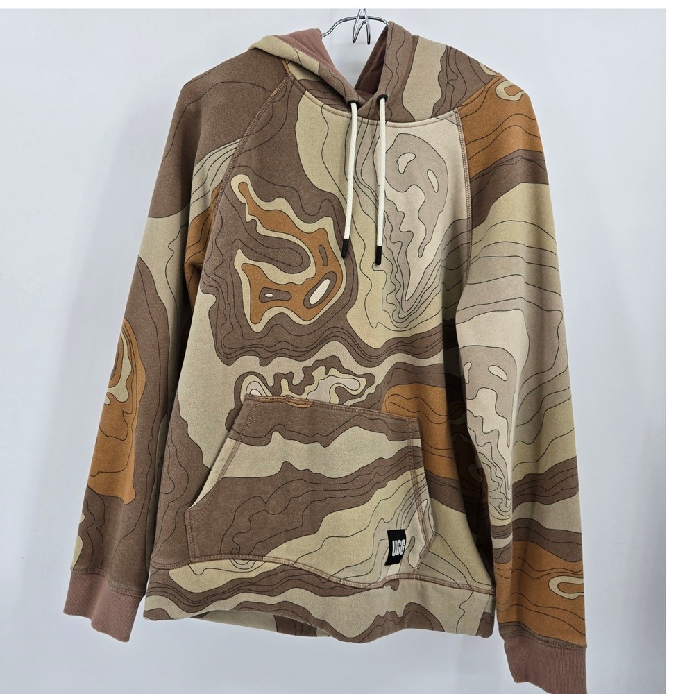UGG Kaden Topographic Camo Hoodie Men's Medium Gorpcore Streetwear